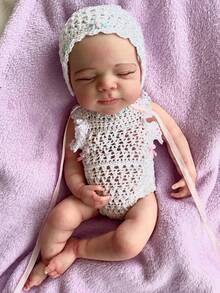 Muñeca recién nacida de silicona suave de 6 pulgadas Pascale | Bebé recién nacido realista con diseño lindo | Regalo de cumpleaños para niños (No se incluyen osos) - Silicona - Ver 5