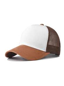 1 pieza Gorra de béisbol tipo snapback de estilo fashionable unisex con protección solar ajustable para uso al aire libre, fiesta en la playa, casual, mezcla de poliéster, color degradado, primavera, verano, otoño