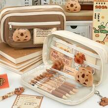 8支装/226支装/128支装水鼠铅笔盒 - 水鼠文具 - 学习用品 - 内含水鼠铅笔和橡皮 - 铅笔盒 - 返校必备文具包 - 棕色 - 查看 4