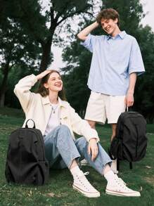 Mochila escolar de moda para niños y niñas adolescentes, mochila grande para portátil que cabe notebooks de 14-15.6 pulgadas, de 45*32*17 pulgadas, mochila escolar duradera y casual, mochila diaria para viaje con dos bolsillos internos y bolsillo para portátil, disponible en varios colores
