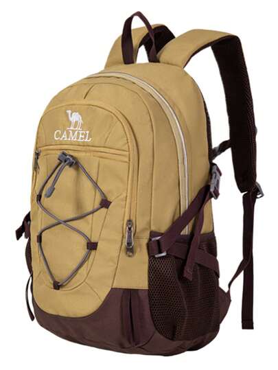 CAMEL CROWN 男女通用户外徒步背包，旅行远足运动休闲学生单肩包，新款设计