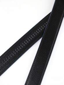 2 piezas de cinturones de cuero con trinquete en azul y negro con una correa de repuesto adicional - Cinturones de alta calidad aptos para hebillas de 35 mm - Duraderos, ajustables y un accesorio elegante tanto para hombres como para mujeres. - Paquete de 2 (negro + azul) - Ver 3