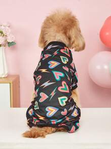 A Simple And Comfortable Polyester Four Legged Cat And Dog Costume, Sleepwear, Home Clothes Suitable For Pets, Small Cats And Dogs, Clothes For All Seasons Of Home Wear (Not Suitable For Large Dogs) - Black - View 3