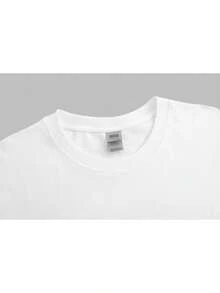 Black T-Shirt With Red Rose Floral Print - Casual Daily Wear For Men And Women - 白色 - 查看 5