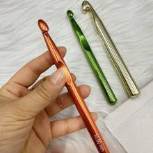 Popular Aluminum Crochet Hooks, 1 Set / 2 Sets / 3 Sets, Multicolor Aluminum Crochet Hook Set, 10mm - 12mm - 15mm Knitting Needles, Suitable For Handicrafts And Yarn Projects, Carpet/Yarn Crochet