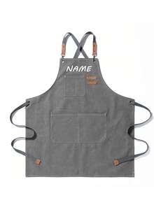 Unisex Custom Canvas Apron With Pockets - Personalized Cotton Work Apron For Hair Salon, Nail Techs, Baristas, Bakers, Gardeners, Beauty Professionals, Pink Canvas Apron, Unisex Cotton Apron, Hairdresser Apron, Nail Tech Apron, Barber Apron, Makeup Artist Apron, Adjustable Pink Apron, For Men And Women, Custom Cooking Utensils With Text And Personalized Photo,Washing Gloves