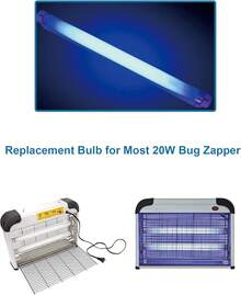 Dichroma 2 Pack Bug Zapper Replacement Light Bulb 10W For 20W Indoor Bug Zapper, BL T8 F10W Light Tube Compatible With Aspectek, Liba And Other 20W Mosquito Zapper Lamp - 1 - View 3