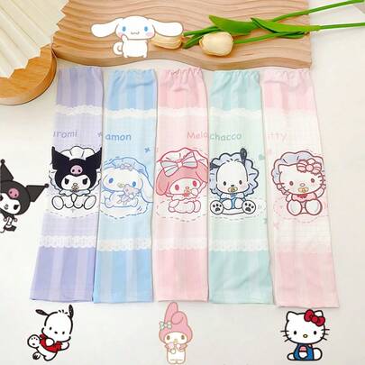 Sanrio Manga de hielo de Kitty y Kuromi de Sanrio, mangas protectoras UV de diseño lindo para el verano para mujeres