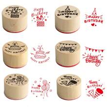 1/6 Stücke, vintage Blumenmädchen Dekoration Briefmarke Pflanze Gras Holz-Gummistempel für Scrapbooking Stationery DIY Handwerk Standard Siegel Kunstbedarf