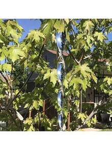 驱鸟反光棒 30 厘米 驱鸟器 风动螺旋旋转杆 悬挂饰品 家居花园装饰 - 銀色 - 查看 2