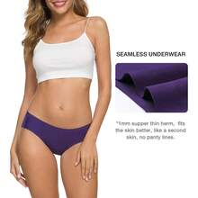 ALTHEANRAY Women's Seamless Hipster Underwear No Show Panties Soft Stretch Bikini Underwears Multi-Pack - Color10 - View 3