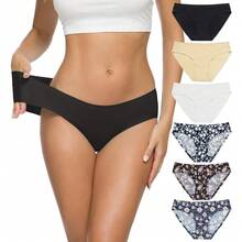 ALTHEANRAY Women's Seamless Hipster Underwear No Show Panties Soft Stretch Bikini Underwears Multi-Pack - 顏色 16 - 查看 1