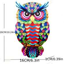 2pcs Colorful Acrylic Owl Wall Decor, Modern Art Acrylic Decorations Suitable For Home, Garden And Patio - No Power Needed, Outdoor Wall Art | Vibrant Wall Art | Owl Home Decor