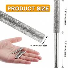 10pcs Diamond Chainsaw Sharpening Kit, Titanium Coated Alumina Grinding Burrs, Rotary Tool Deburring Stone Filer Suitable For Chainsaw, Jade, Glass, Metal, Wood Sharpening - Non-Battery Powered Mode - Multiple Specifications - View 2