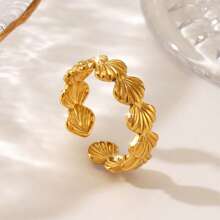 Nouvelle bague pendentif ondulé en acier inoxydable femme d'Europe et d'Amérique, bijou cadeau à la mode
