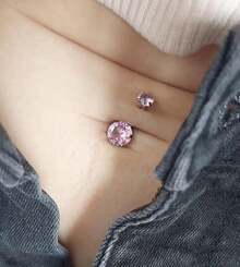 Belly Button Piercing Kit Gun Belly Piercing Kit Belly Button Piercing Gun Navel Piercing Kit Belly Button Ring Piercing Kit Pink Belly Piercing Gun - Pink - View 8