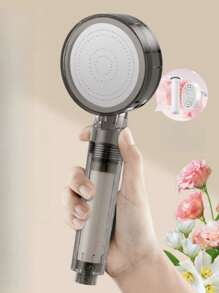 1 Piece Handheld Shower Head, Double-Layer Chlorine Removal Filter Shower, Strong Multiple Filtration, Healthy Water Use, Large Flow Boosting Bath Showerhead. Optional Shower Tube/Shower Bracket Bathroom Accessories, Full Bathroom Set, Home Bathroom Decor.