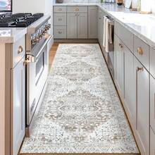 1PCS Hallway Runner Non Slip Runner Rugs For Hallway 80x300cm Extra Long Washable Grey Vintage Kitchen Hall Carpet Floor Rugs For Entryways Bedroom Laundry - Light Brown - View 7