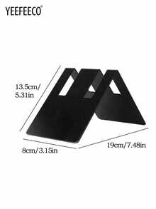 yeefeeco 1pc Coffee Filter Holder Storage, Coffee Filter Storage, Stainless Steel Coffee Filter Paper Holder, Cafe Filter Paper Storage Rack Organization For Coffee Filters, Coffee Accessories - Black - View 6