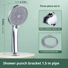 Multi-Function Shower Handheld Sprayer, Large Panel Showerhead With Liquid Silicone Holes, Suitable For Hot Water Heater
