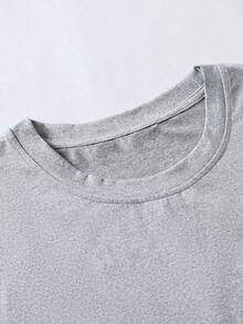 男士宽松印花背心，春夏 - 淺灰色 - 查看 4