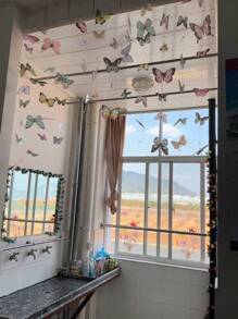 11pcs/21pcs/Set Multicolor Hanging Flower DIY Flower Curtain Material Package Simulation Flower Hanging Interior Decoration (Including 50m Transparent Line) Spring Colorful Flowers Simulation Flower Hanging Interior Decoration, Suitable For DIY Wedding Shower Gift Spring Party Decoration, Wedding Room Decoration, Holiday Party Decoration, Indoor And Outdoor Decoration