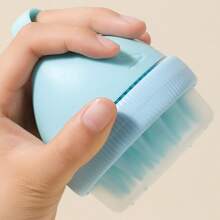1 peça Escova de Massagem de Xampu com Cabeça Dupla Fofa, Escova de Xampu de Limpeza do Couro Cabeludo Multi-Função de Silicone, Adequada para Lavagem de Cabelo e Banho