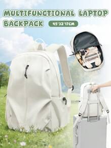 Mochila escolar de moda para niños y niñas adolescentes, mochila grande para portátil que cabe notebooks de 14-15.6 pulgadas, de 45*32*17 pulgadas, mochila escolar duradera y casual, mochila diaria para viaje con dos bolsillos internos y bolsillo para portátil, disponible en varios colores