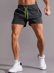 Sports&Outdoor Sweatpants Pants Men Active Bottoms Shorts Outdoor Apparel Spring And Summer Clothing Active Tops Short Sleeve Daily&Casusl Running&Workout Comfortable Loose Tennis & Golf Hockey Equestrian - Burgundy - View 11