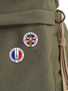 1/2 Peças Broche de Metal Esmaltado Original, Design da Estátua da Liberdade, Pizza, Torre de Pisa, Big Ben, Torre Eiffel, para Camisa, Jaqueta, Mochila, Chapéu, Mochila para Acessórios Escolares, Escritório, Camisas, Joias, Roupas de Halloween, Alfinete Engraçado e Fofo, Presentes para Professores