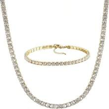 1 Collier cravate mode pour femme, chaîne de clavicule empilable, rangée simple super flashy de zirconium synthétique étincelant, 2g argent 925 incrusté de zirconium synthétique, cadeau pour banquet, usage quotidien, vacances