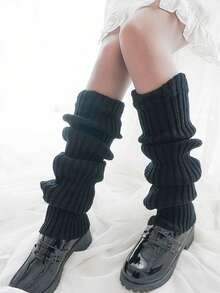40/50/70厘米 1/2双 洛丽塔腿套 女士长袜 羊毛针织脚套 臂套 Y2K 秋冬袜 靴筒袜 - 保暖腿套 - 查看 11