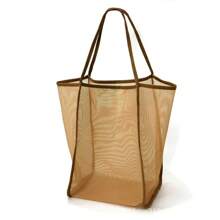 Bolso de hombro transparente de malla para niña, una bolsa de transporte de gran capacidad y con estilo, adecuada para uso diario