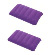 2 件充气“可折叠”字母图案毛绒 PVC 午睡枕 - 非常适合旅行和露营，自充气矩形睡垫，度假和户外的绝佳礼物 - 彩色 - 查看 11