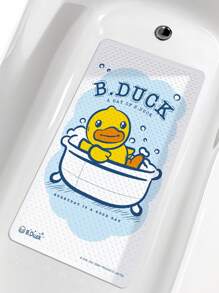 B. Duck 1 pieza Alfombra de ducha gruesa con estilo de pato de dibujos animados, autorizada por B.DUCK, con ventosas antideslizantes, lavable a máquina, accesorio de baño y decoración de baño