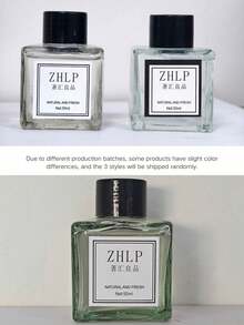 1 pièce/2 pièces Diffuseur de parfum d'ambiance 50 ml, parfum frais longue durée, convient pour la salle de bain, sans flamme (quantité de fleurs décoratives/bâtonnets de parfum aléatoire) - Divers parfums - Voir 5