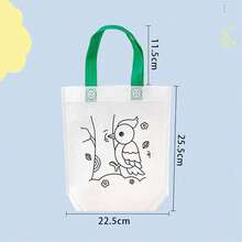 2/5/9/18PCS DIY Graffiti Gift Bag Set, With Colored Markers - Reusable Carnival Animal Art Party Gift Bags, Mini Non-Woven Tote Bags, For Gifts And Storage, Practical Hook - Random Color Styles - Multicolor - View 10