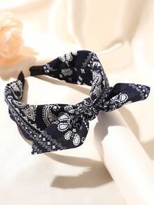 女士布艺发带，宽结佩斯利印花发带，单件装，可爱发带，波西米亚风格，适合日常休闲、海滩度假及户外活动、夏季假期，沙滩配饰，发饰，发箍，发圈，女士头饰 - 彩色 - 查看 11