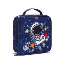 3 件套男童背包儿童 16 英寸轻便可爱宇航员学校书包带午餐盒和铅笔盒适合小学高中