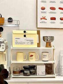 1 Stück Aufbewahrungsständer für den Schreibtisch, Mehretagenregal, Halter für Tassen für Küche/Büro/Zuhause, Zubehör für Kaffeebar, Schreibtischorganizer für Schreibwaren, Kosmetik, verschiedene Dinge