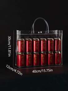20pcs/Pack (20*20*8cm) Birthday Party Gift Bags, Transparent Reusable Waterproof Multipurpose Holiday Gift Tote Bags