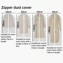 [ Super Value 5 Items ] Clothing Dust-Proof Bag Hanging Bag Set Is Now Available. It Integrates Dust-Proof And Storage Functions, Making It Easy To Store Coats, Dust-Proof Covers, Coat Dust-Proof Covers, Clothing Dust-Proof Covers, Storage, Travel, Office, And Wardrobe Clothing Dust-Proof Covers