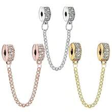 1 Stück Sicherheitskette - Glücksbringer-Karabinerverschluss, Kugelpositionierer geeignet für Armband Selbstgestaltung, Frauen Schmuckzubehör für Halskette, Armband, Fußkette, perfektes Geschenk für den täglichen Gebrauch, handgefertigtes Armband Schmuckherstellungsgeschenk