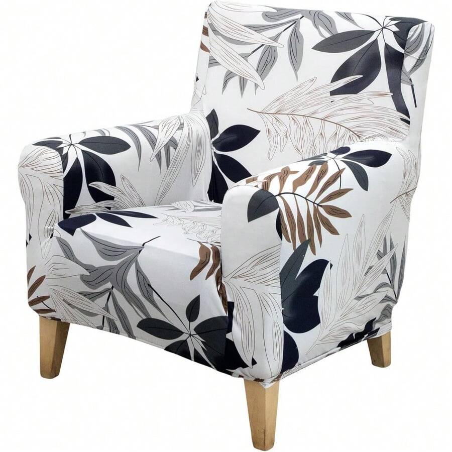 Local Delivery - Banquet Armchair Slipcover Printed Chair Covers With Arms Stretch Club Chair Slipcover Soft Armchair Sofa Covers Anti-Slip Furniture Protector For Dogs Pets Home Living Room Decor, 14 - 54 - 查看 1