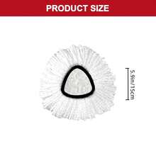 3-Pack Mop Head For O-Ceda EasyWrin Spin Mop Refill 1-Tank System Only Easy Cleaning Microfiber Replacement - 白色 - 查看 2