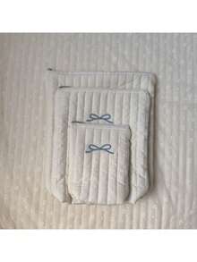 3 件套蝴蝶结便携式旅行收纳袋，卡通动物拉链收纳袋，可收纳尿布、奶瓶、婴儿用品、妈妈化妆包