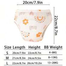 5pcs/Set Toddler Potty Training Pants - Washable, Leak-Proof Diaper Covers With Fun Space & Beautiful Prints, Breathable Fabric For Boys & Girls, Multi-Layer Protection, Suitable For 3 Months To 5 Years Old Children, Night & Daytime Underwear, Multi-Layer Design, Potty Training Underwear - (With Edging Anti-Leak) - Multicolor - View 3
