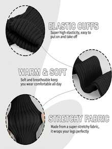 2pairs Buauty Leg Warmers For Women 80s 90s Outfit Fashion Neon Ribbed Leg Socks Fashion Y2k Neon Accessories Sports Yoga - Multicolor - View 8