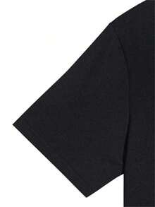 Printed Short-Sleeved T-Shirts For Men - 黑色 - 查看 4