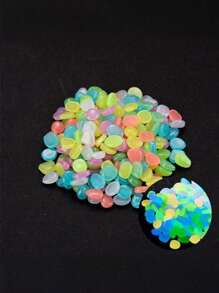 10/100/200/300 pezzi - Accessori da giardino in pietra luminosa, decorazione per micropaesaggio, acquario, patio esterno, prato, kit per percorsi. Ciottoli, pietre e rocce decorative luminose per giardino e vialetti. Possono essere usati come ornamenti da giardino o decorazioni per acquario. (Diventano più luminosi se esposti alla luce solare o artificiale.)